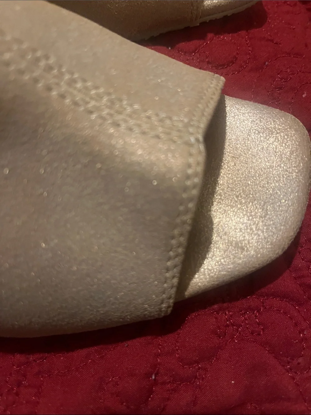 Donald Pliner Metallic Light Bronze Peep-toe Wedge Size 11